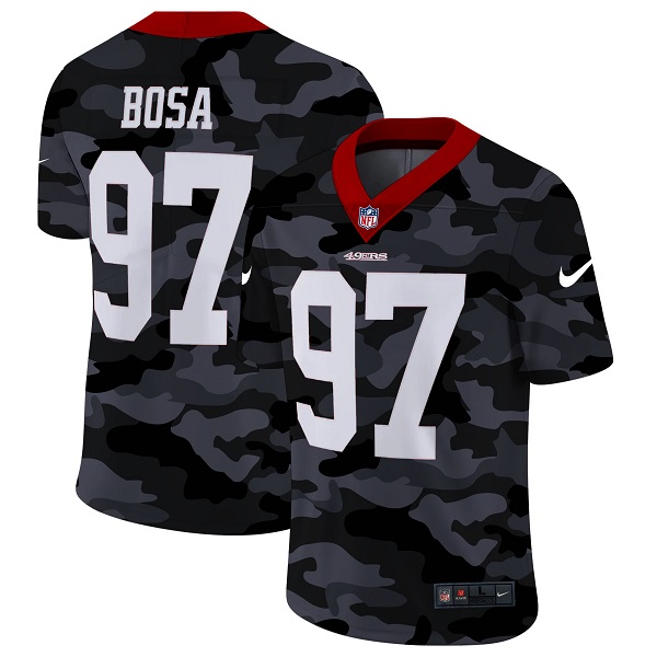 Men's San Francisco 49ers #97 Nick Bosa 2020 Camo Limited Stitched Jersey